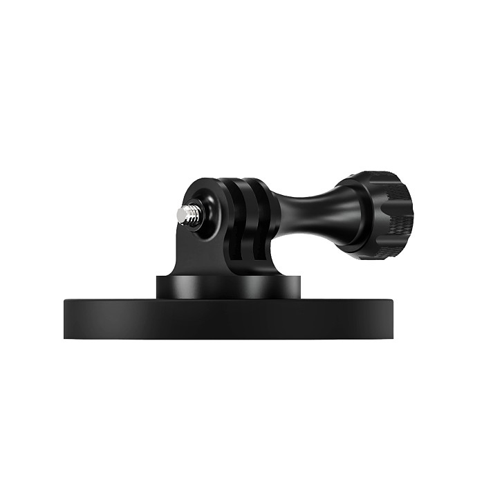 Triple-Prong Action Camera Mount with 66mm Rubber-Coated Strong Magnetic Base - Aluminum Alloy Triple-Prong Adapter, Compatible with Dual-Prong Action Cameras For DJI Osmo Action 6/5/Osmo 360/Pocket 4P/Insta360 Ace Pro/X6/X5/Luna Ultra, GoPro Hero 13 and Other Dual-Prong Accessories