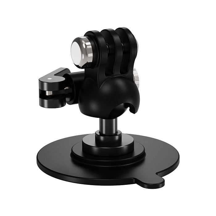 Triple-Prong Ball Head Nano Suction Mount - Universal Damping Adjustment, Traceless Washable Reusable Adhesive, for Car & Live Streaming, Compatible with GoPro/ DJI Osmo Action 6/5/Osmo 360/Pocket 4P/ Insta360 Ace Pro/X6/X5/Luna Ultra