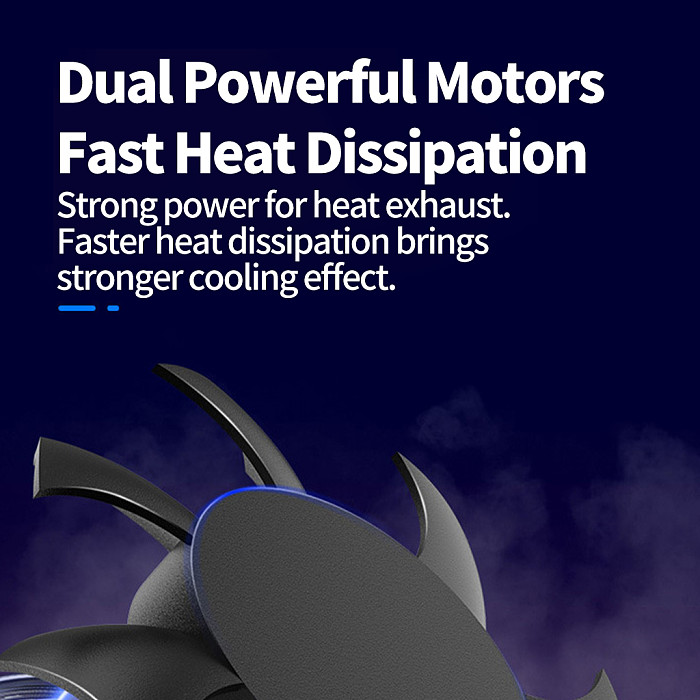 Semiconductor Phone Cooler with Dual-Core Refrigeration - 3-Speed Adjustable, Silent Operation, No Cold Hands, Universal Mobile Phone Radiator Back Clip with Multi-Function Stand, for Gaming, Live Streaming, Suitable for All Major Phone Brands