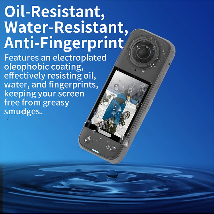 Tempered Glass Screen Protector with Alignment Frame for Insta360 X6 Panoramic Camera, Anti-Fingerprint Anti-Scratch Explosion-Proof Wear-Resistant Protective Film Camera Accessory