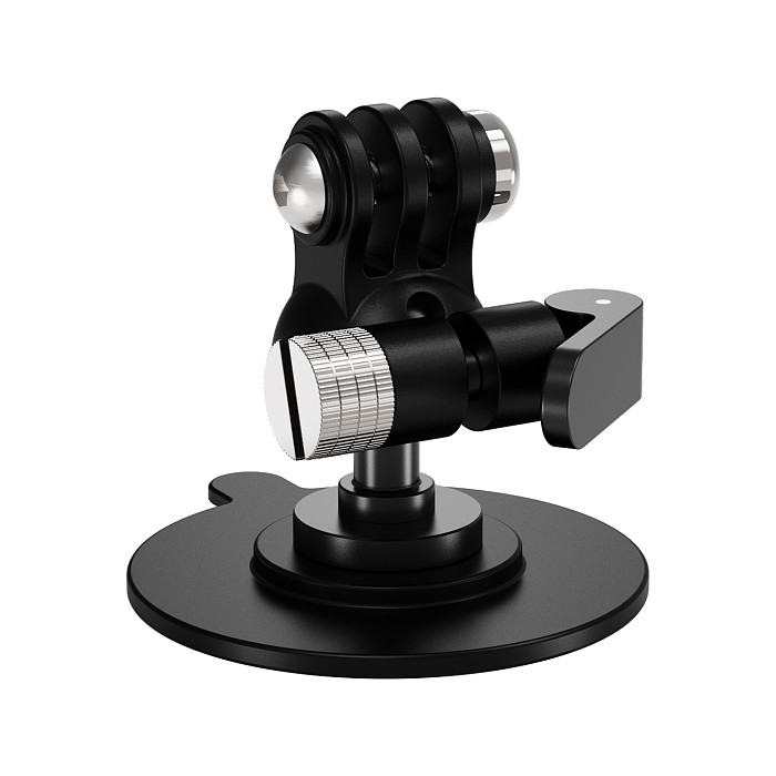 Triple-Prong Ball Head Nano Suction Mount - Universal Damping Adjustment, Traceless Washable Reusable Adhesive, for Car & Live Streaming, Compatible with GoPro/ DJI Osmo Action 6/5/Osmo 360/Pocket 4P/ Insta360 Ace Pro/X6/X5/Luna Ultra