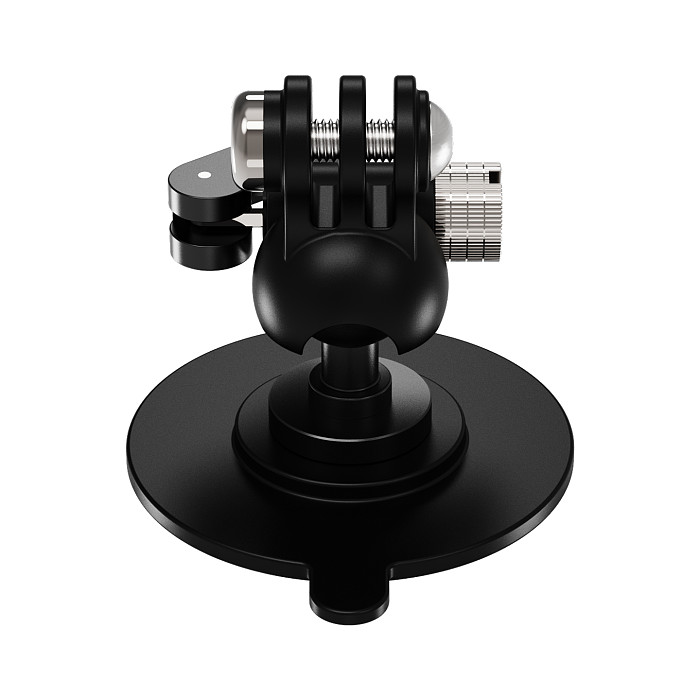 Triple-Prong Ball Head Nano Suction Mount - Universal Damping Adjustment, Traceless Washable Reusable Adhesive, for Car & Live Streaming, Compatible with GoPro/ DJI Osmo Action 6/5/Osmo 360/Pocket 4P/ Insta360 Ace Pro/X6/X5/Luna Ultra