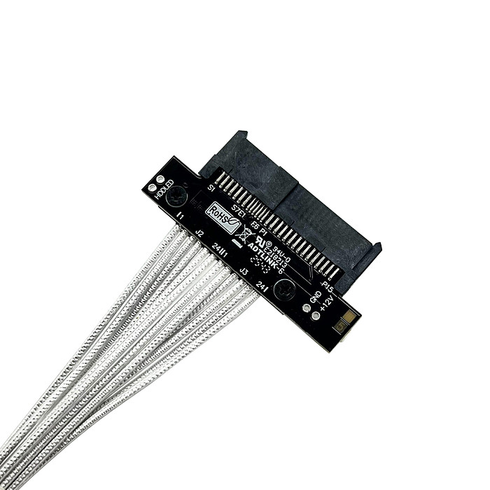 ADT-LINK PCIe 5.0 x4 Gen5 to U.2 SFF-8639 Adapter Cable - Full-Speed 128Gbps Lossless Transmission, High-Temperature Industrial Grade, for Server, Workstation and Industrial U.2 NVMe SSD Extension