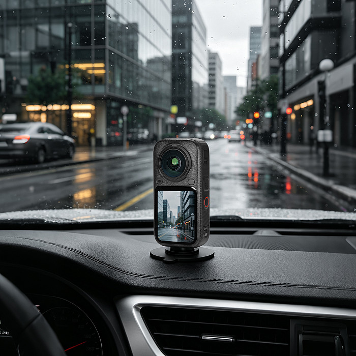 1/4  Thread Nano Suction Cup Mount - Metal Base, Traceless Removable Washable Adhesive, Compatible with GoPro Hero 13/DJI Osmo 360/Osmo Action 5 Pro/ Insta360 X4 and Other 1/4  Thread Action Cameras