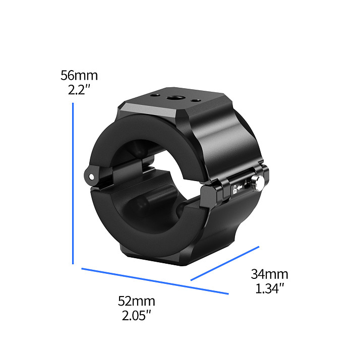 Quick Release Backpack Shoulder Strap Clip Waist Belt Mount, Outdoor Action Camera Quick Mount Base, 0-60mm Width & 1-9mm Thickness Clamp, Compatible with Insta360 Invisible Selfie Stick