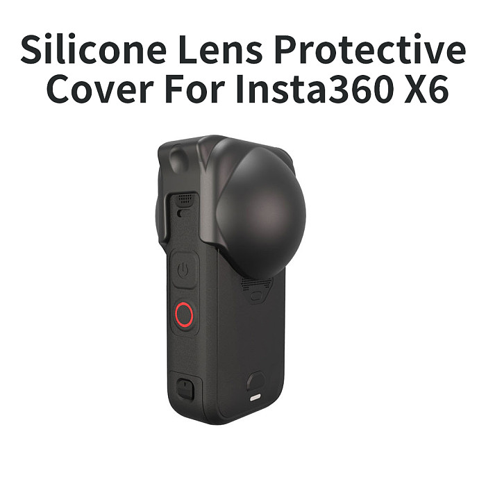 Soft Silicone Lens Protective Sleeve for Insta360 X6, Anti-Scratch Anti-Drop Lens Cover Protective Camera Accessory