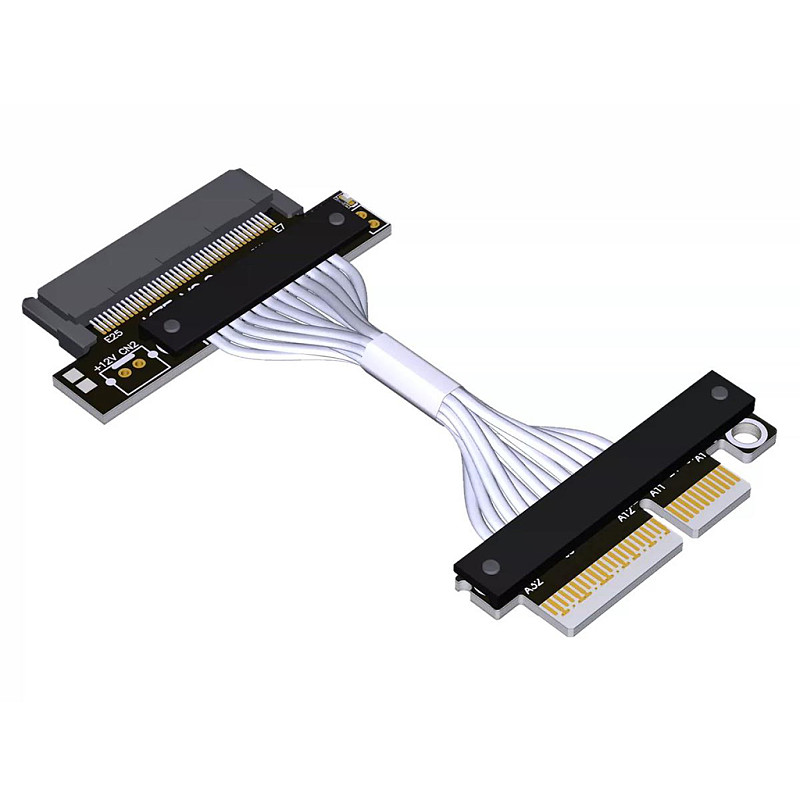 ADT-LINK PCIe 5.0 x4 Gen5 to U.2 SFF-8639 Adapter Cable - Full-Speed 128Gbps Lossless Transmission, High-Temperature Industrial Grade, for Server, Workstation and Industrial U.2 NVMe SSD Extension