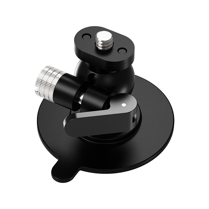 Action Camera 1/4  Thread Ball Head Mount with Nano Suction Cup - Universal Damping Adjustment, Strong Traceless Adhesive, Washable & Reusable, for Car Mount and Live Streaming, Compatible with DJI Osmo Action 6/5/Osmo 360/Pocket 4P, Insta360 Ace Pro/X6/X5/Luna Ultra, GoPro Hero 13 and Other 1/4  Thread Accessories, Suitable for Glass, Tile, Plastic, Wood and Other Smooth Surfaces