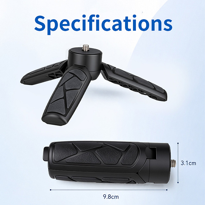 Mini Quick Release Tripod with 1/4 Inch Screw, Magnetic Foldable Handheld Selfie Stick Desktop Base Mount, Camera Gimbal Adapter for DJI/Insta360/ GoPro Action Cameras