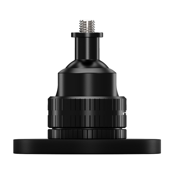 Aluminum 22mm Ball Head Magnetic Mount - 66mm Rubber-Coated Base, 4KG Load, 1/4  Screw Post, Fits Metal Surfaces, Compatible with GoPro Hero 13/ DJI Osmo Action/Osmo 360/ Insta360 Ace/X6