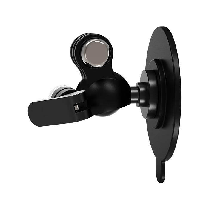 Triple-Prong Ball Head Nano Suction Mount - Universal Damping Adjustment, Traceless Washable Reusable Adhesive, for Car & Live Streaming, Compatible with GoPro/ DJI Osmo Action 6/5/Osmo 360/Pocket 4P/ Insta360 Ace Pro/X6/X5/Luna Ultra