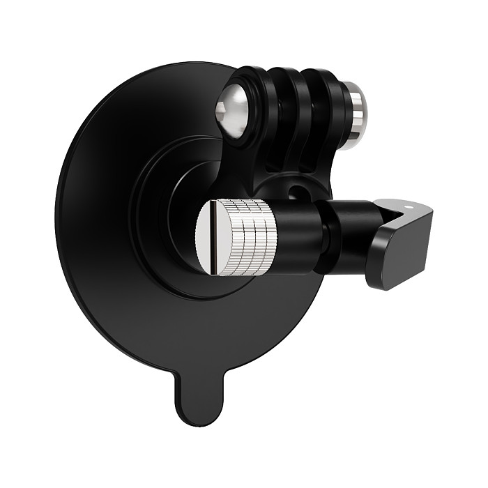 Triple-Prong Ball Head Nano Suction Mount - Universal Damping Adjustment, Traceless Washable Reusable Adhesive, for Car & Live Streaming, Compatible with GoPro/ DJI Osmo Action 6/5/Osmo 360/Pocket 4P/ Insta360 Ace Pro/X6/X5/Luna Ultra