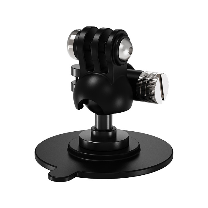 Triple-Prong Ball Head Nano Suction Mount - Universal Damping Adjustment, Traceless Washable Reusable Adhesive, for Car & Live Streaming, Compatible with GoPro/ DJI Osmo Action 6/5/Osmo 360/Pocket 4P/ Insta360 Ace Pro/X6/X5/Luna Ultra