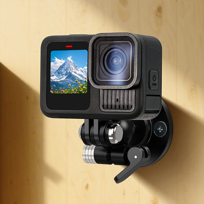 Aluminum Alloy Action Camera Triple-Prong Mount with 360° Adjustable Extension - Compatible with Dual-Prong Action Cameras For DJI Osmo Action 6/5/Osmo 360/Pocket 4P/ Insta360 Ace Pro/X6/X5/Luna Ultra/ GoPro Hero 13 and Other Dual-Prong Accessories