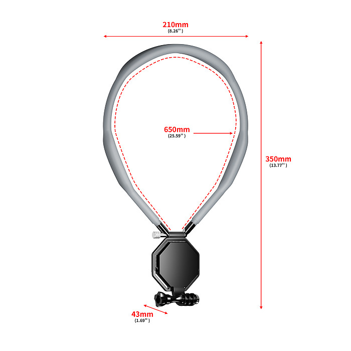 For Insta360 X6/X5/X4/DJI Osmo360 II/Osmo360 panoramic camera first person perspective immersive magnetic neck bracket