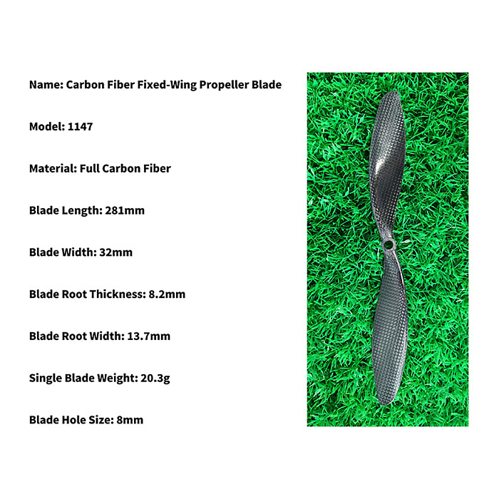 1PC CW Carbon Fiber Propeller for RC Aircraft Fixed-Wing - Slow Flight & 3D Aerobatics Motor Propeller,  Carbon Fiber RC Plane Prop for Electric Motors