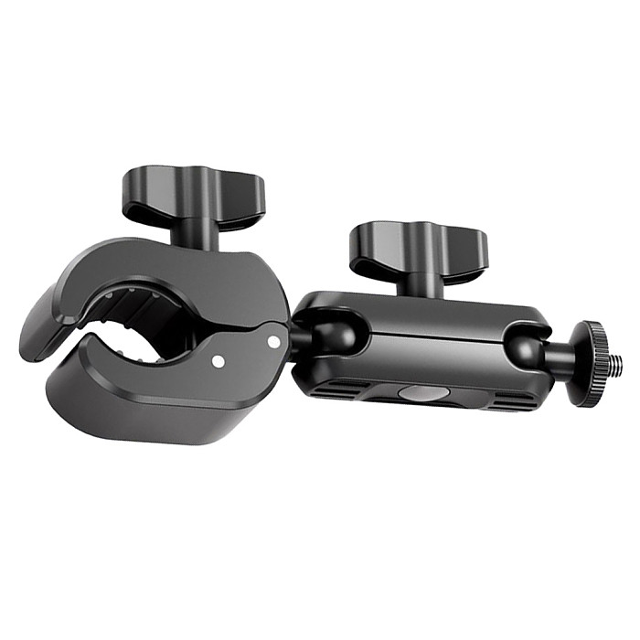 Universal Dual-Ball Crab Claw Clamp Mount - 360° Adjustable Bracket for Phone & Action Camera, Heavy-Duty Holder for Cycling & Outdoor Shooting