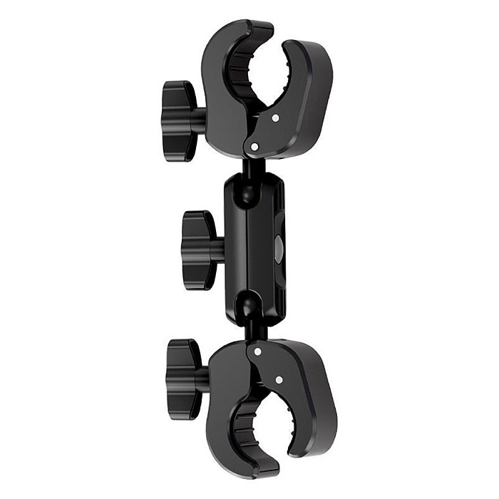 Universal Dual-Ball Crab Claw Clamp Mount - 360° Adjustable Bracket for Phone & Action Camera, Heavy-Duty Holder for Cycling & Outdoor Shooting