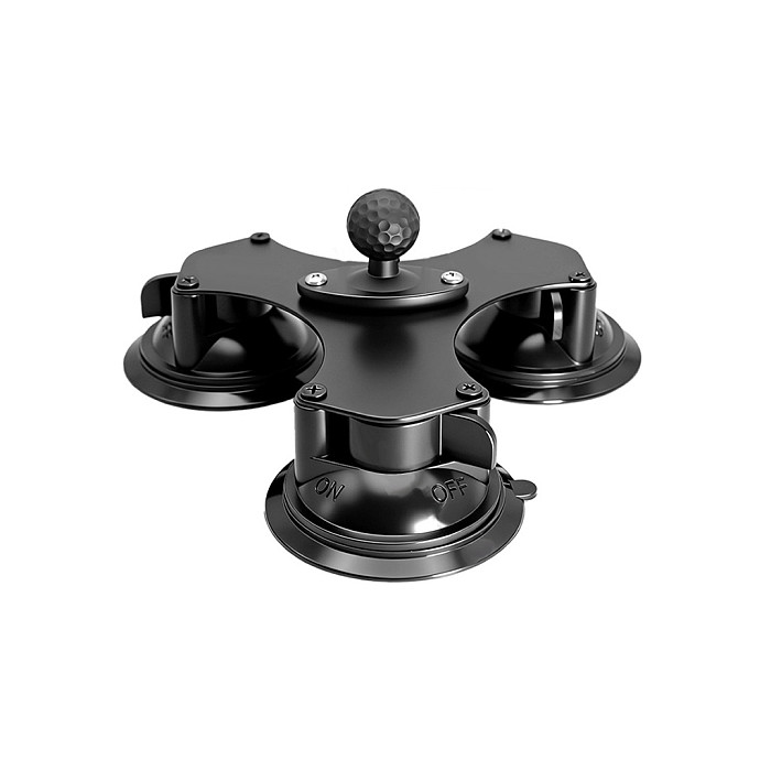 Metal Vacuum Triple Suction Cup Car Phone Holder, For Windshield Dashboard Navigation