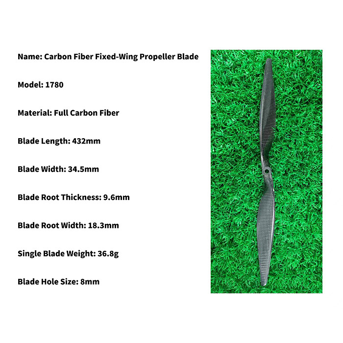 1PC CW Carbon Fiber Propeller for RC Aircraft Fixed-Wing - Slow Flight & 3D Aerobatics Motor Propeller,  Carbon Fiber RC Plane Prop for Electric Motors