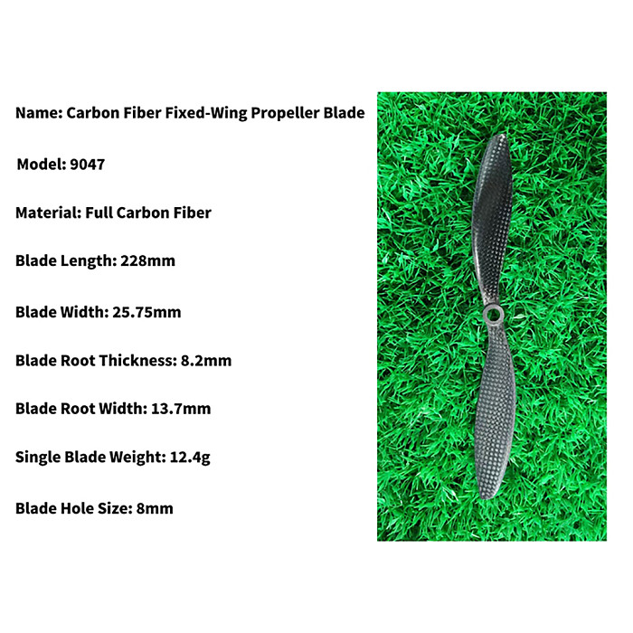1PC CW Carbon Fiber Propeller for RC Aircraft Fixed-Wing - Slow Flight & 3D Aerobatics Motor Propeller,  Carbon Fiber RC Plane Prop for Electric Motors