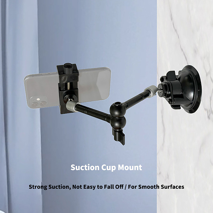 1/4 Thread Vacuum Suction Cup Car Phone Mount, Windshield Suction Base For GoPro