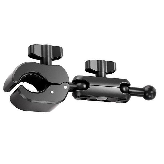 Universal Dual-Ball Crab Claw Clamp Mount - 360° Adjustable Bracket for Phone & Action Camera, Heavy-Duty Holder for Cycling & Outdoor Shooting