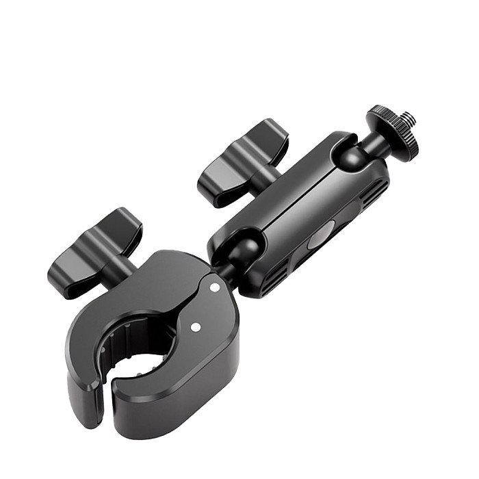 Universal Dual-Ball Crab Claw Clamp Mount - 360° Adjustable Bracket for Phone & Action Camera, Heavy-Duty Holder for Cycling & Outdoor Shooting