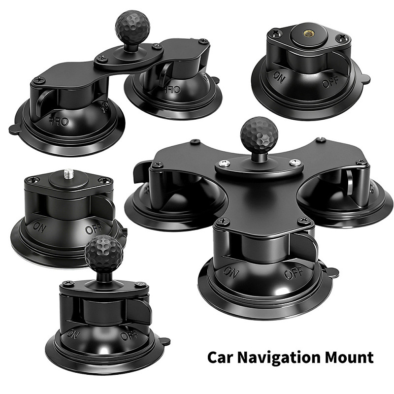 Metal Vacuum Triple Suction Cup Car Phone Holder, For Windshield Dashboard Navigation