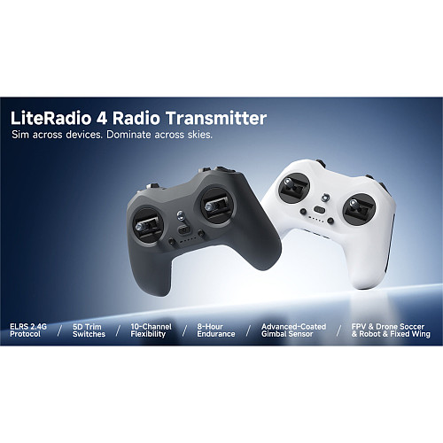 （BETAFPV）LiteRadio 4 Neo Radio Transmitter built-in 1S 1000mAh ExpressLRS 2.4G 10 Channel For ost simulators and DJI Virtual Flight
