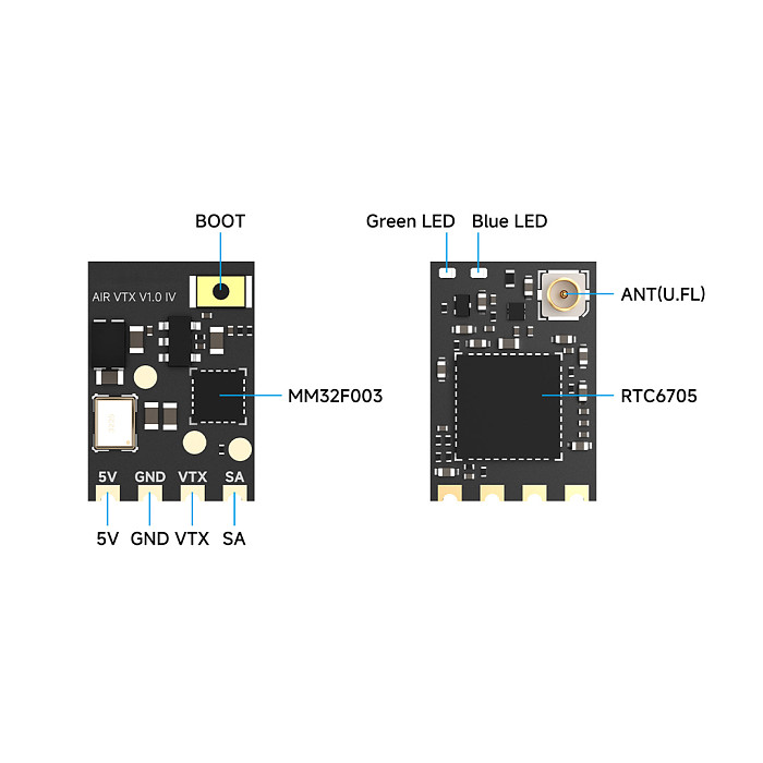 BETAFPV Air 5.8G Analog FPV VTX - Lightweight Video Transmitter for 1S Tiny Whoop Racing Drones, Mini FPV Transmitter for Indoor/Outdoor FPV Racing and Freestyle