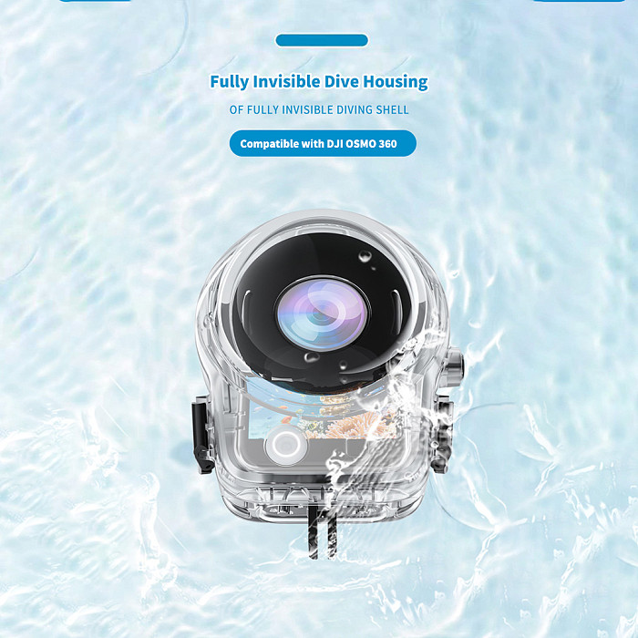 Invisible Waterproof Diving Case for DJI Osmo 360 & Osmo 360 II - PC Underwater Housing for Diving, Snorkeling and Action Sports, Full-Protection Shell for DJI Osmo 360 Gen 1 Gen 2