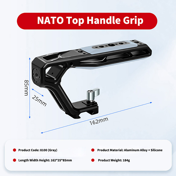 Camera Cage Camera Kit NATO Top/Arri-standard Top/Cold Shoe top Handheld Handle Grip Quick Disassembly Expansion Photography Accessories