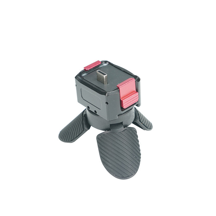 Compatible with DJI Pocket 3/4 Mini Tripod, Desktop Mount, Action Camera Handheld Mini Tripod—Black + Aluminum Alloy Charging Adapter Base; Magnetic Folding Dual-Card Mount; Quick-Release TP-CY-C Adapter; 1/4  and Arri Mount Holes; Compatible with DJI Pocket 4/3 Cameras