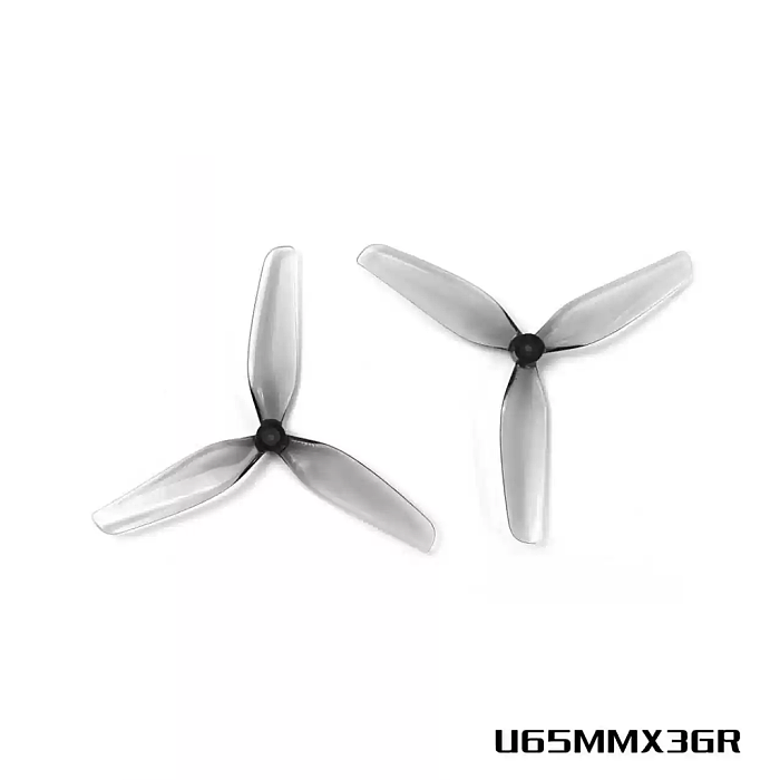 HQProp Ultralight 65mm 3-Blade Propellers  2 CW+2 CCW, 1.2mm Shaft Hole, for Tiny Whoop and 65mm Indoor FPV Drones