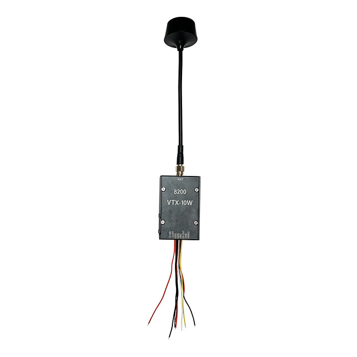 VTX-8200 10W Analog FPV Video Transmitter - 56-Channel 5.8G VTX with RPSMA Connector, Long-Range FPV Transmitter for RC Drones and FPV Racing