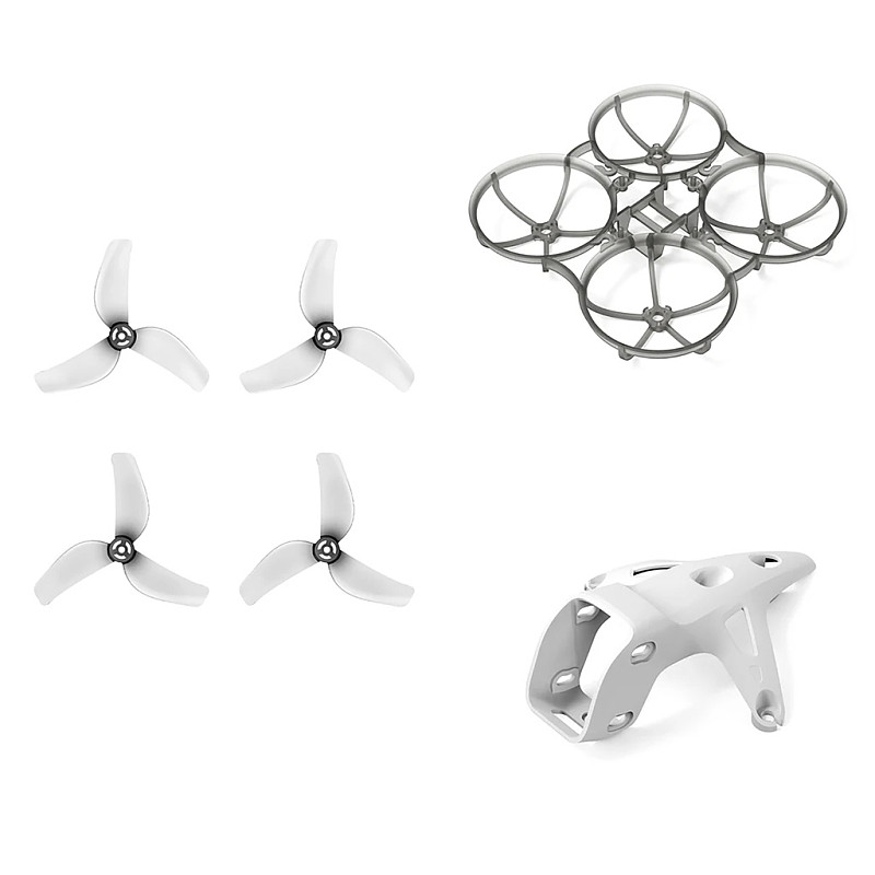 (BETAFPV）Meteor75 Pro II Brushless Whoop Frame（ Clear Grey）+Gemfan 1811 3-Blade（Clear grey 4pcs）+Canopy II for O4 Air Unit（White）