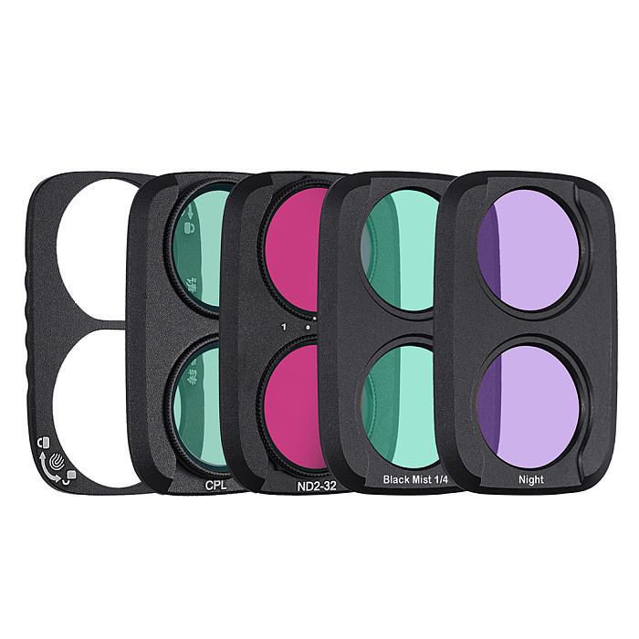 Magnetic Filter Set for DJI Osmo Pocket 4 Pro - Metal Frame with Optical Glass Filters Compatible with Pocket 4 Pro Gimbal Camera ﻿