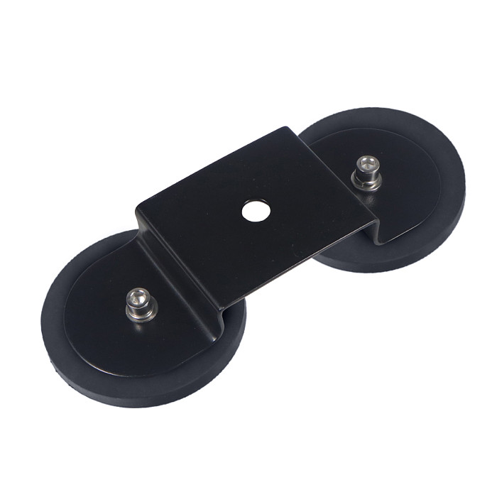 D66mm Strong Magnetic Suction Cup Mount Dual Suction Bracket Rubber Coated Neo