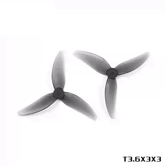 HQProp T3.6X3X3 3.6-Inch Tri-Blade Propellers - 2 CW + 2 CCW Propeller Set for FPV Racing and Freestyle Drones