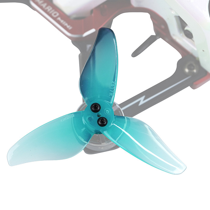 4 Pairs GEMFAN 2517 3-Blade Propeller  - PC Transparent Gray Tri-Blade Prop for 2.5-Inch FPV Toothpick, Whoop and Tiny Whoop Drones, Durable and Low Vibration