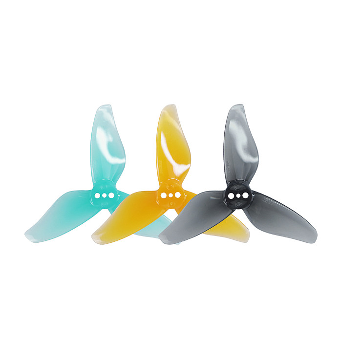 4 Pairs GEMFAN 2517 3-Blade Propeller  - PC Transparent Gray Tri-Blade Prop for 2.5-Inch FPV Toothpick, Whoop and Tiny Whoop Drones, Durable and Low Vibration