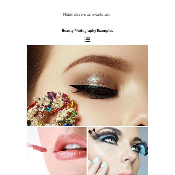 Long-Distance Macro Lens for Smartphone - 3-12cm Working Distance Macro Camera Lens for Eyelash, Nail Art and Insect Close-Up, Clip-On Phone Lens for Live Streaming