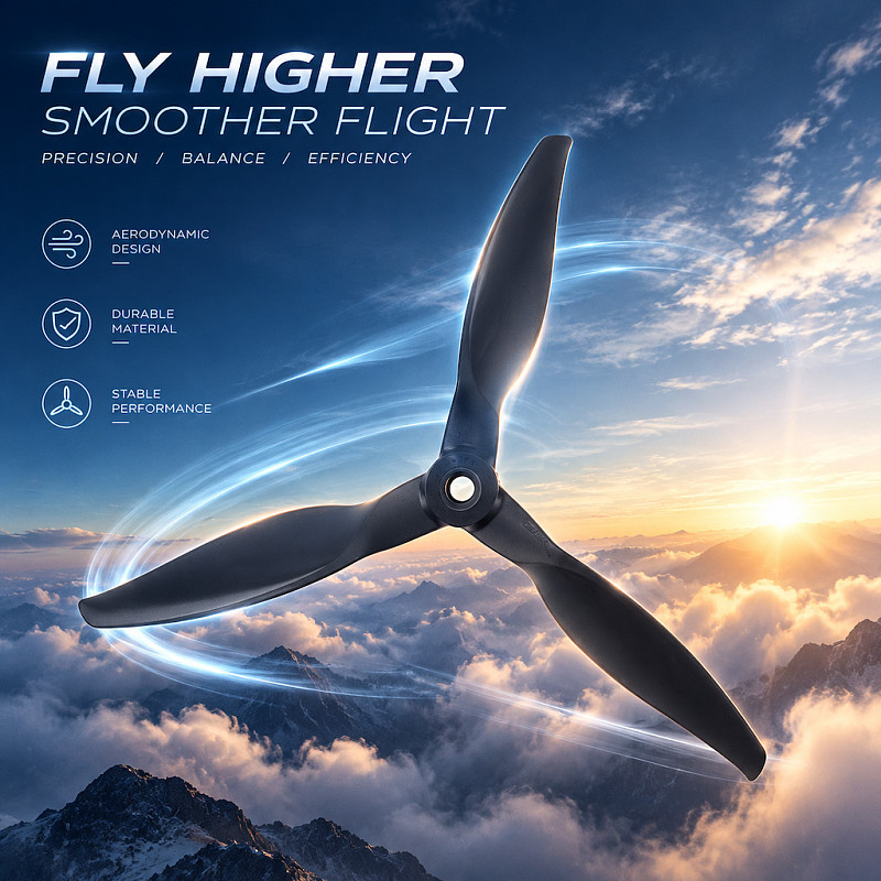 2pcs GEMFAN 6X9X3 3-Blade Fiberglass Nylon Propeller - CW/CCW Electric Prop for 6-Inch FPV Drones and RC Fixed-Wing Aircraft