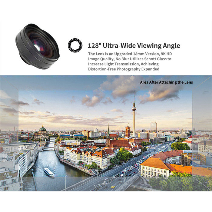4-in-1 Phone Camera Lens Kit - Wide Angle + Macro + CPL Polarizer + Star Filter, HD Low-Distortion Clip-On Lens for iPhone and Android Smartphones, Universal External Lens for Travel and Vlog