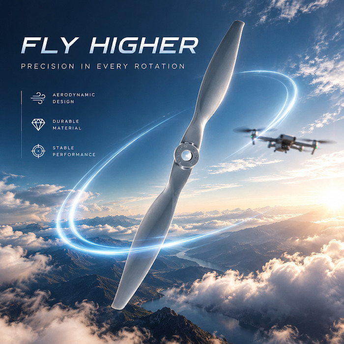 GEMFAN 7X12E / 7X12R 2-Blade Propeller - Fiberglass Nylon Electric Prop for 7-Inch FPV Drones and RC Fixed-Wing Aircraft