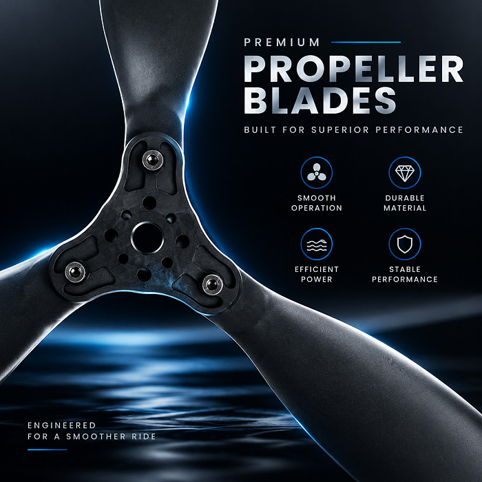 1 Pair GEMFAN F2210 Folding Propeller  - 22 Inch 3-Blade Glass Fiber Nylon Folding Prop for RC Fixed-Wing, Long-Range UAV and Multirotor Drones