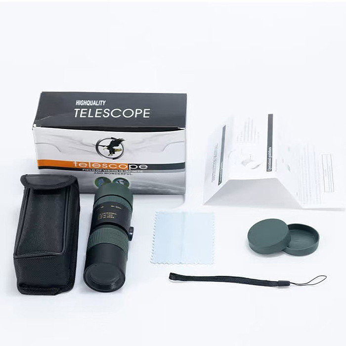 10-300X40 Monocular Telescope with Smartphone Adapter -  HD Zoom Monocular for Concerts, Ball Games, Travel, Hiking and Wildlife, Portable Long-Range Telescope for Photo & Video Recording