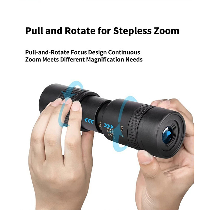 10-300X40 Monocular Telescope with Smartphone Adapter -  HD Zoom Monocular for Concerts, Ball Games, Travel, Hiking and Wildlife, Portable Long-Range Telescope for Photo & Video Recording