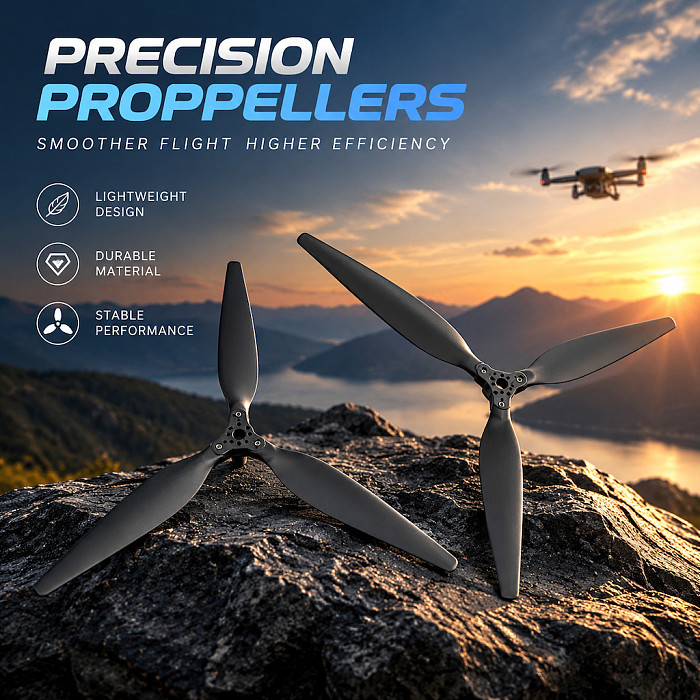 1 Pair GEMFAN F2210 Folding Propeller  - 22 Inch 3-Blade Glass Fiber Nylon Folding Prop for RC Fixed-Wing, Long-Range UAV and Multirotor Drones